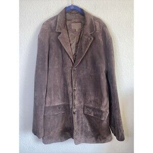 PENDLETON Pig Leather Men trench coat Long Jacket Blazer Lined XL old money